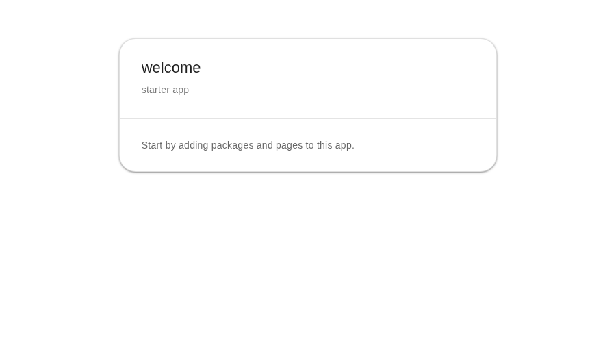 Freshly generated exampleapp starter screen in a browser window